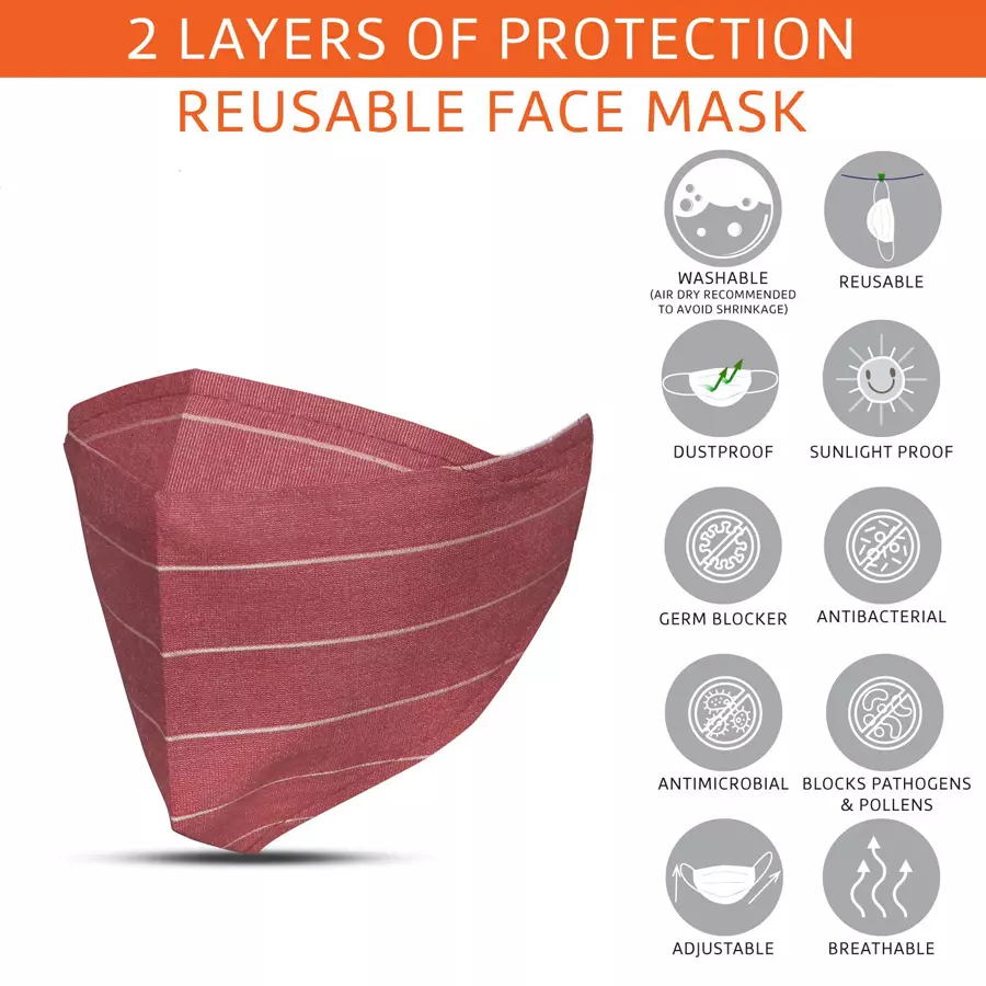 Zureni ORFRM23 Multilayer Reusable Female Face Mask