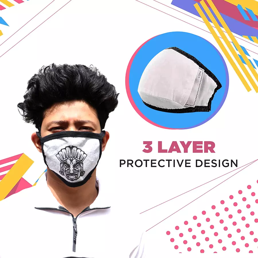 Oriley 3 Layer Reusable Face Mask OR4MS1
