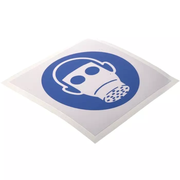 RS PRO Vinyl Mandatory Respiratory Protection Sign With Pictogram Only Text Model No 8134482