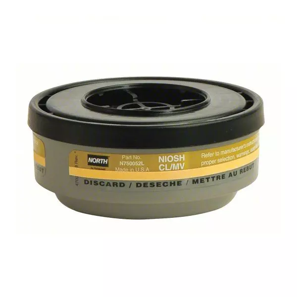 Honeywell Threaded Connection Respirator Cartridge Chlorine & Mercury Vapor Olive, N750052L