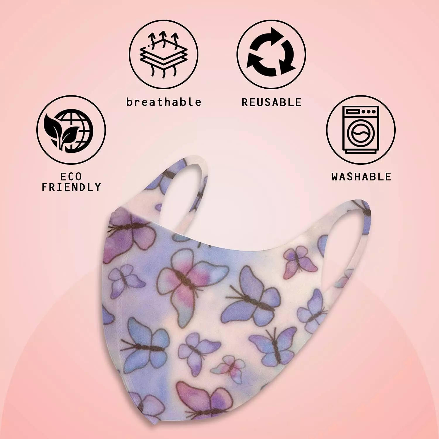 Oriley ORFRM12 Multilayer Reusable Female Face Mask (Pack of 6 Pcs)