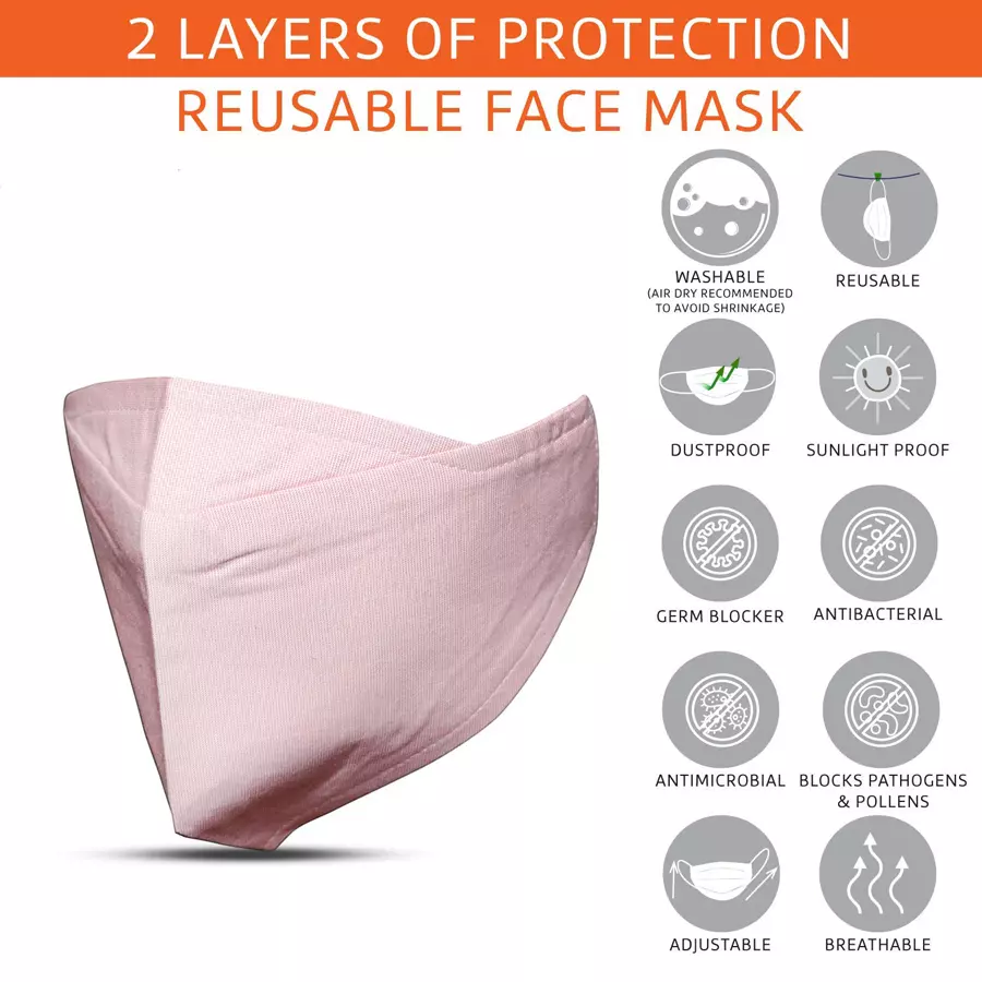 Oriley ORFRM26 Multilayer Reusable Female Face Mask (Pack of 6 Pcs)