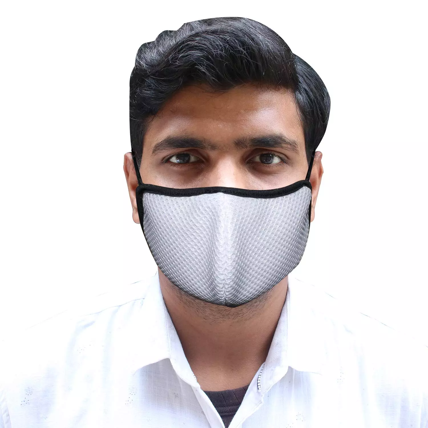 Oriley ORSM02 Air Mesh 3 Layer Face Mask with Adjustable Headband White (Pack of 2 Pcs)