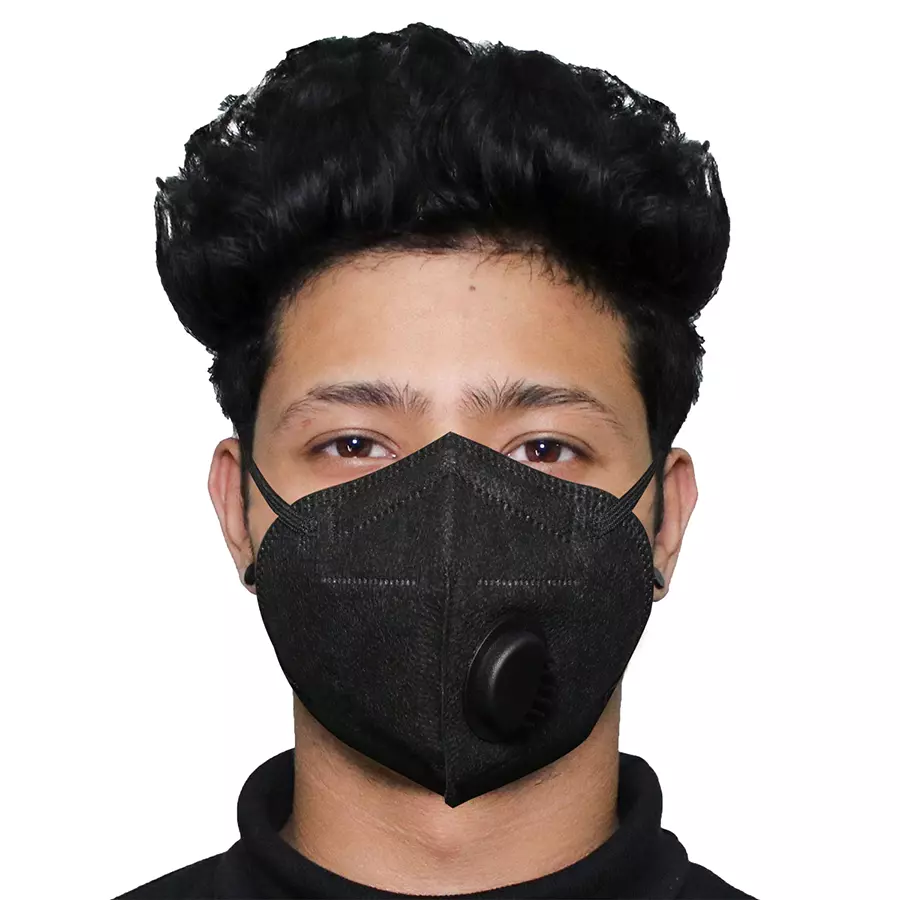 Oriley N95 5 Layer Disposable Face Mask with Nose Pin Black OR5210 (Pack of 2 Pcs)