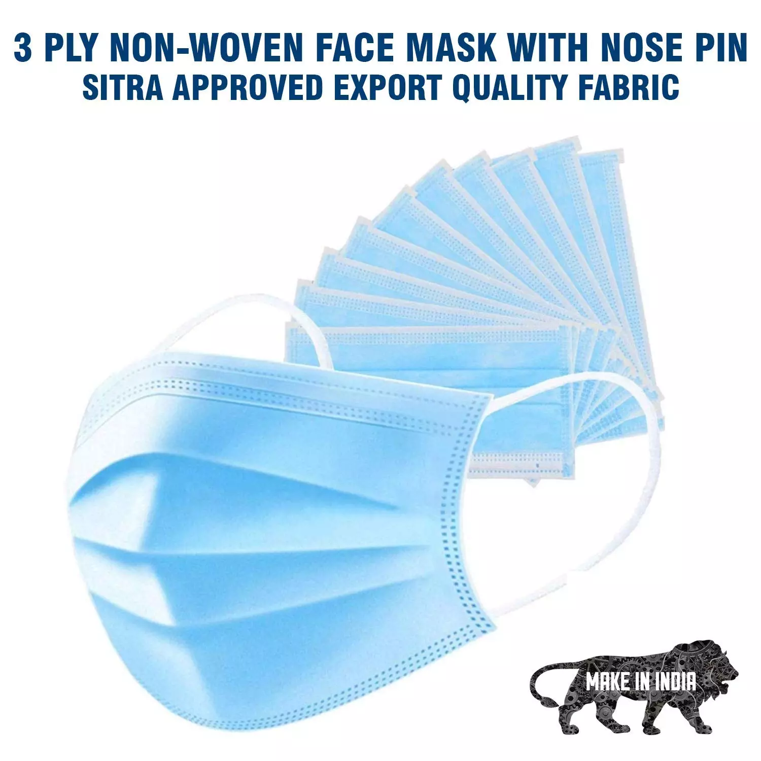 ORILEY OA0008 Universal Disposable Surgical Face Mask (Pack of 50)