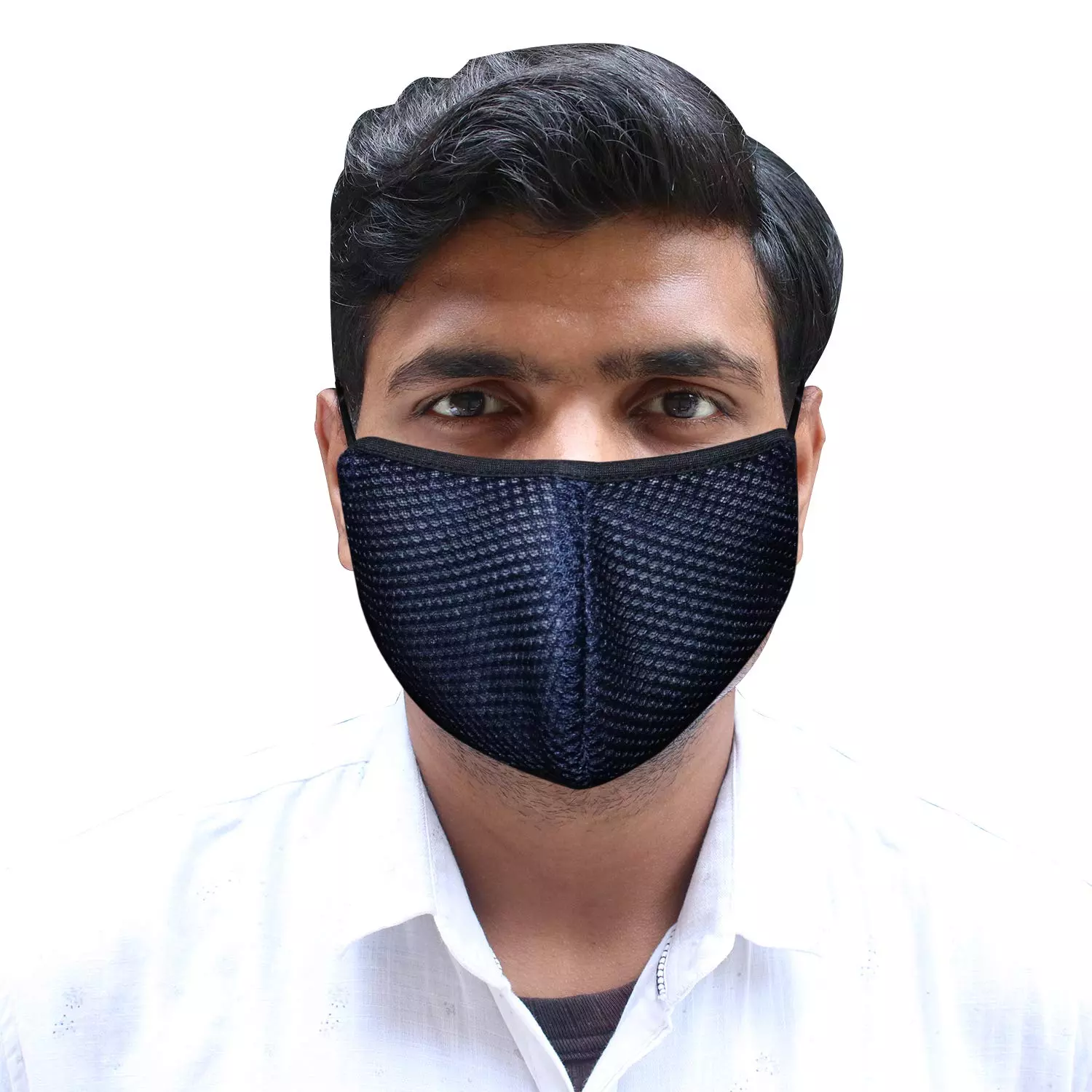 Oriley ORSM08 Air Mesh 3 Layer Face Mask with Adjustable Headband Blue (Pack of 10 Pcs)