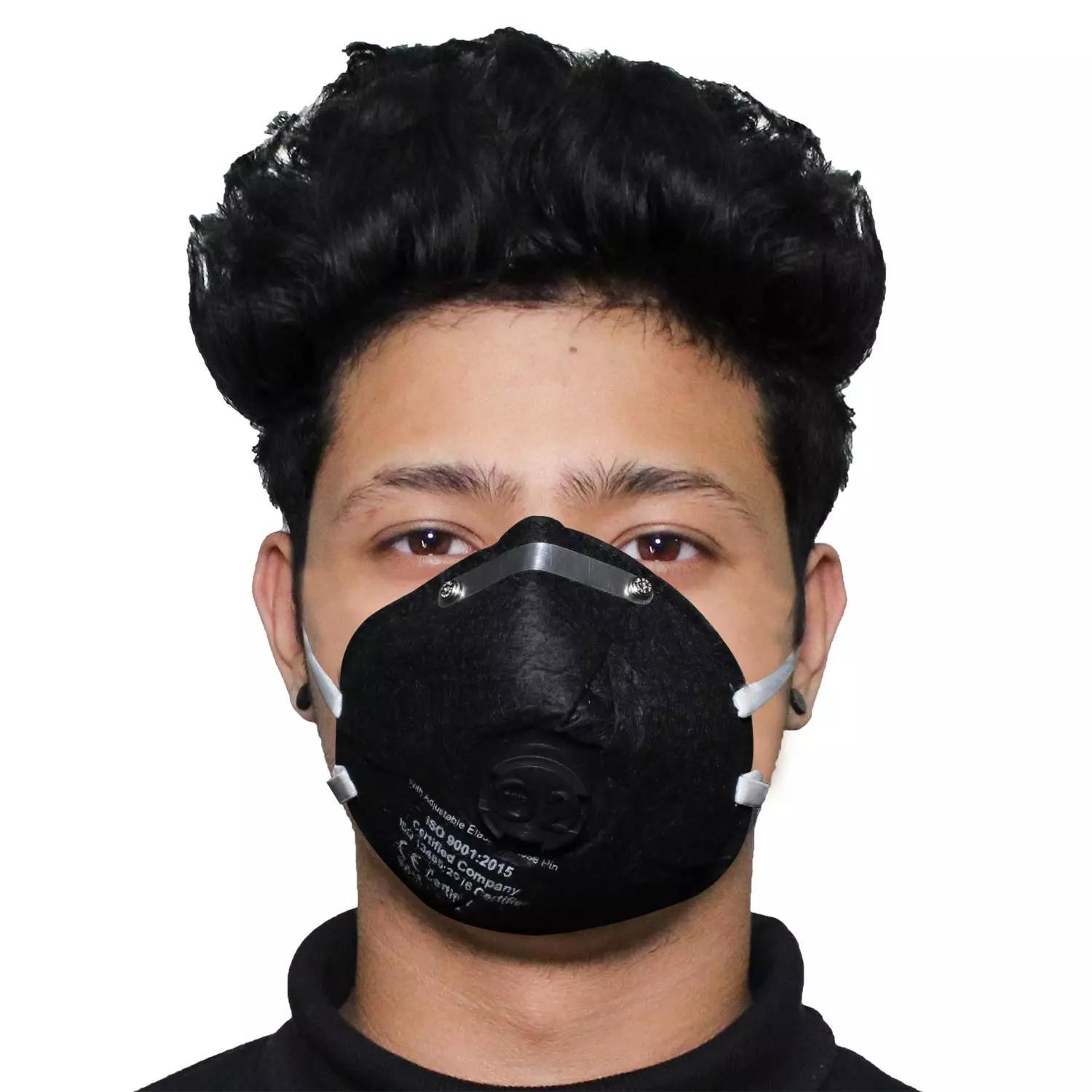 Thump TH5178 6 Layer O2 Face Mask with Filter Valve Black (Pack of 2 Pcs)