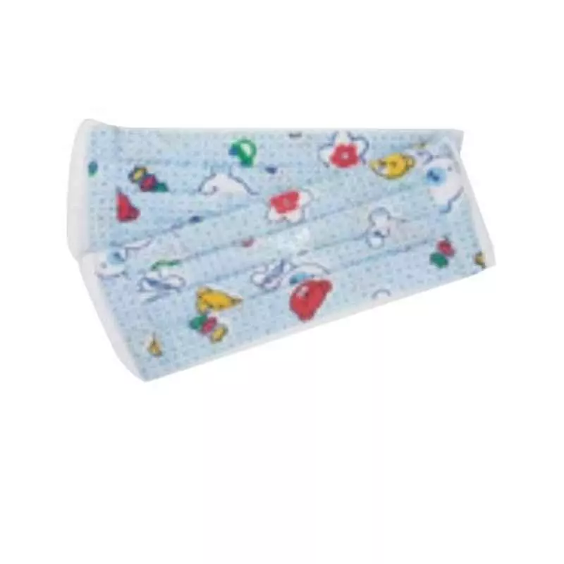 Ivillage Small Cotton Blue Baby Print Fabric Face Mask for Kids Set Mask01S_Printed1 (Pack of 25 )