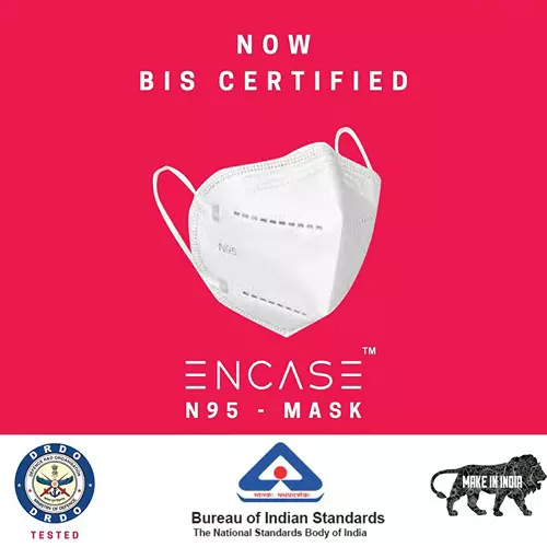 ENCASE N95 5-Layered Face Mask White , 5MSK-22EN (Pack of 10 pcs)
