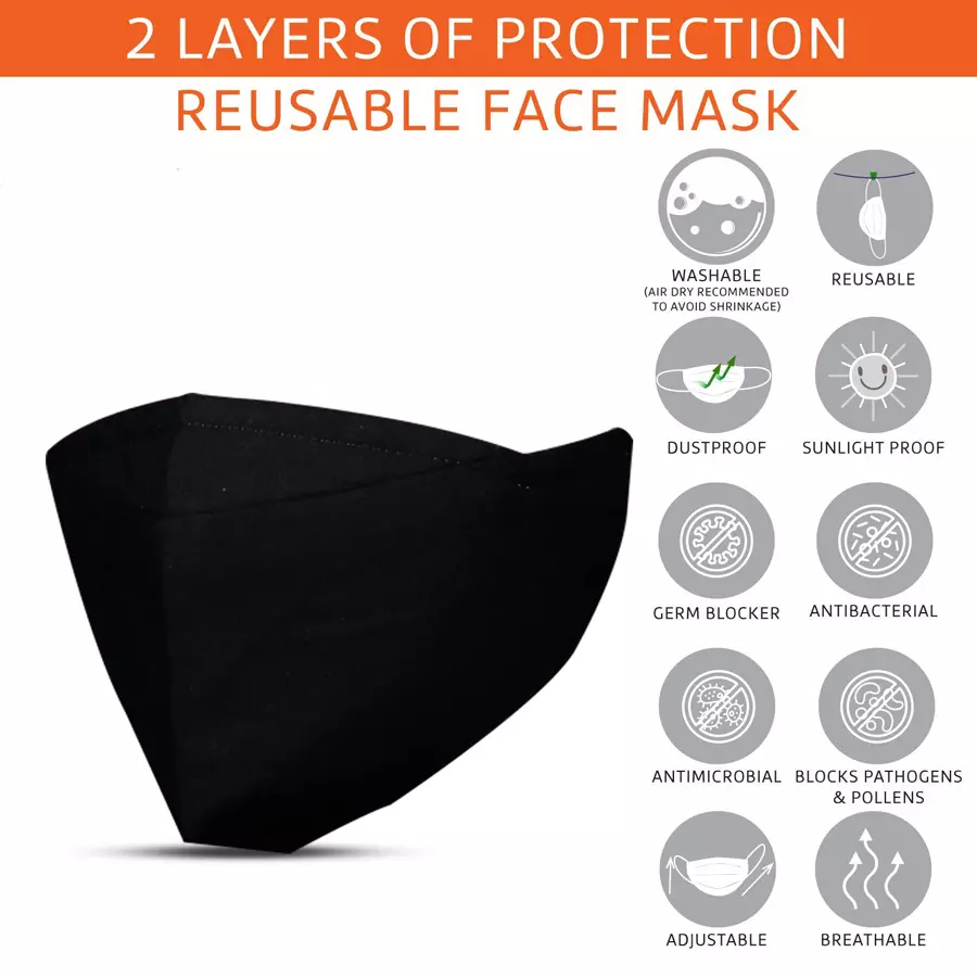 Oriley ORURM26 Multilayer Unisex Reusable Face Mask (Pack of 6 Pcs)