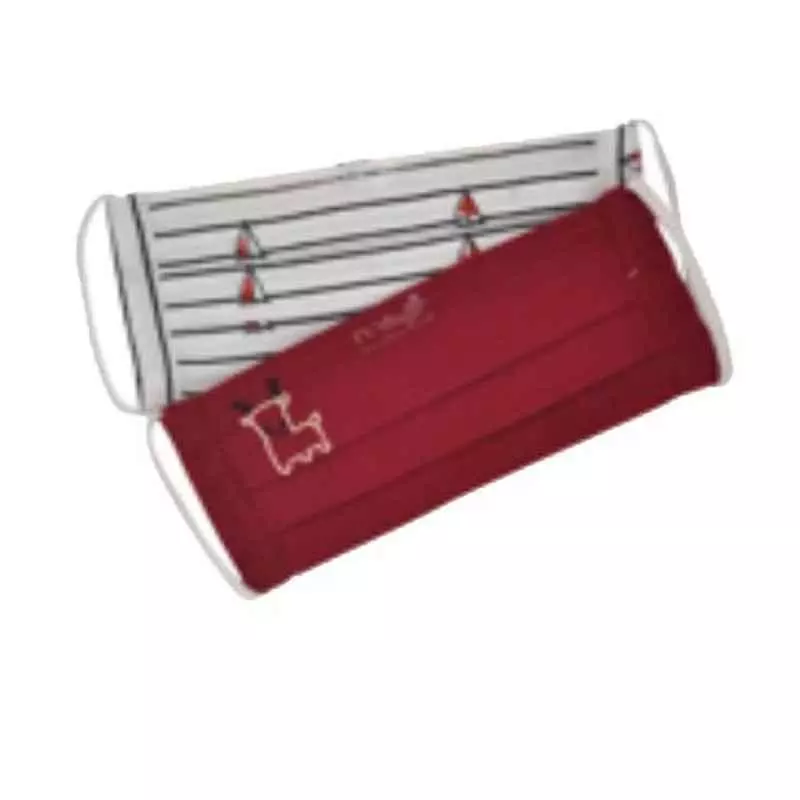 Ivillage 2 Pcs Medium Cotton Fabric Red & White Face Mask for Kids Set Mask02S_Set3 (Pack of 25)