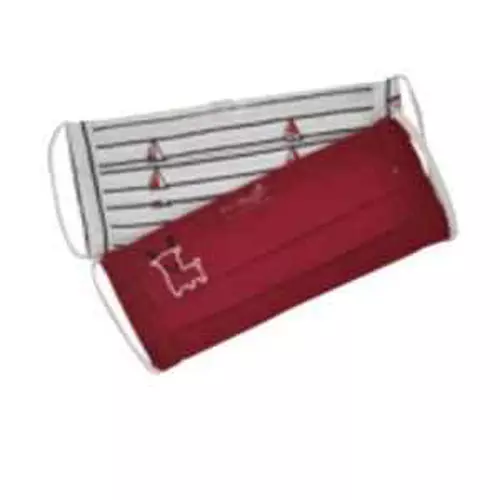 Ivillage 2 Pcs Medium Cotton Fabric Red & White Face Mask for Kids Set Mask02S_Set3 (Pack of 25)