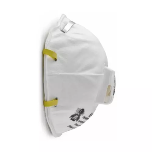 3M Particulate Respirator with Exhalation Valve Cup Type N95 Class White Free Size, 8210 V (Pack of 10)