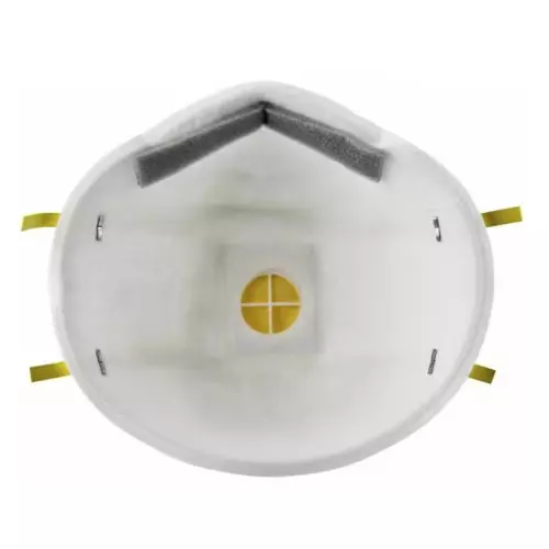 3M Particulate Respirator with Exhalation Valve Cup Type N95 Class White Free Size, 8210 V (Pack of 10)