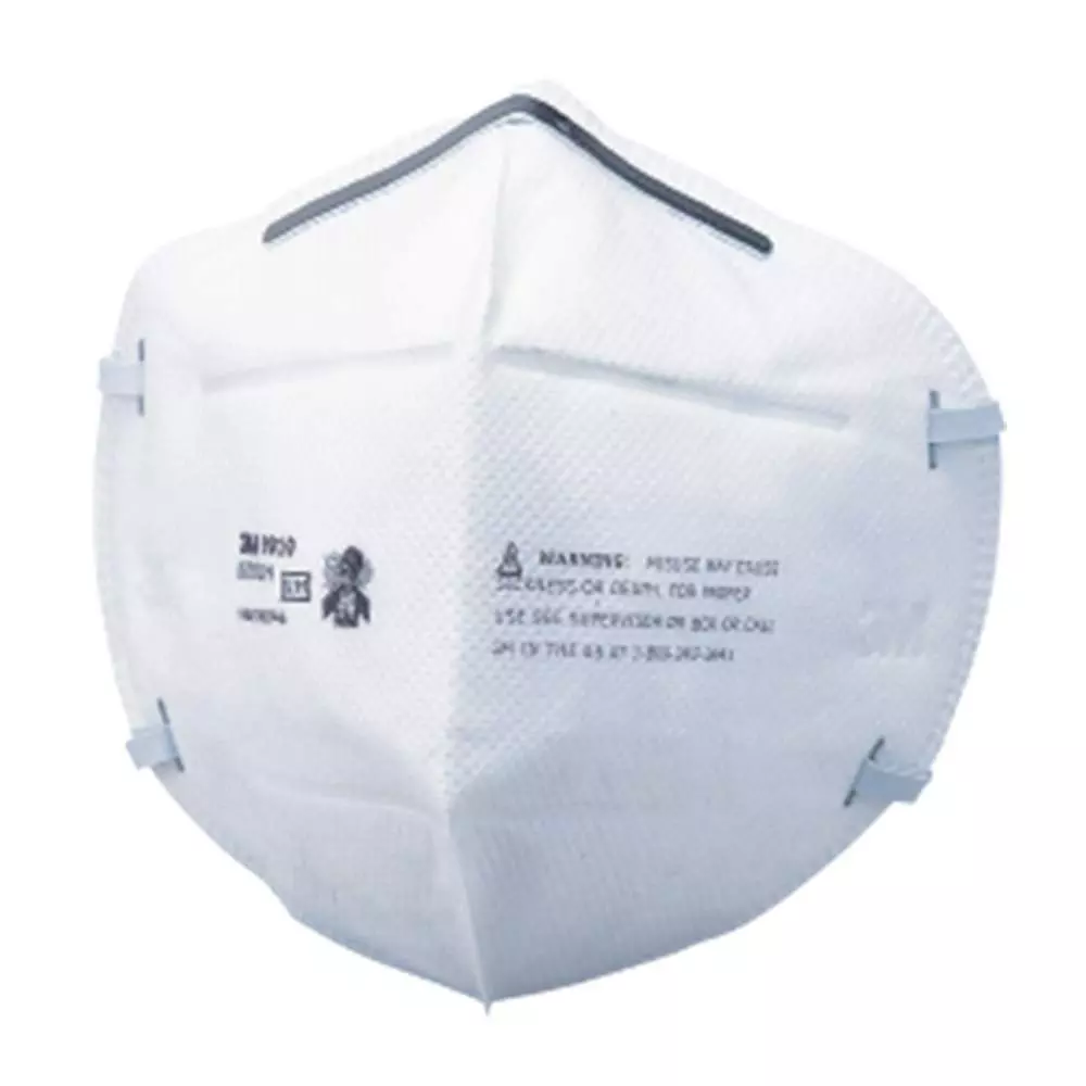 3M Universal Fit N-95 Nose Mask Cup-Shaped Free Size White for Dust Pollution Protection Use, 9010 (Pack of 35 Pcs)