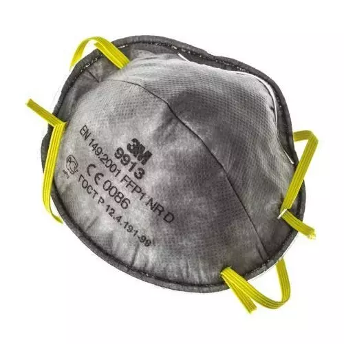 3M Universal Fit Nose Mask Cup-Shaped Free Size Grey for Dust Pollution Protection Use, 9913 (Pack of 75 Pcs)