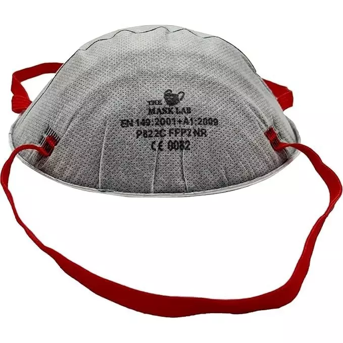 The Mask Lab FFP2 Mask Cup Grey Ergonomic Cup Design for Viral Infections, P822C (Pack of 20 Pcs)