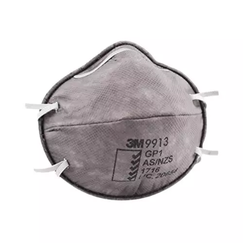 3M Particulate Respirator Mask Cup Type Grey Free Size, 9913IN+ (Pack of 10)