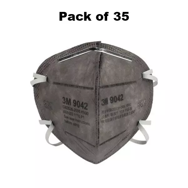 3M Universal Fit Nose Mask Cup-Shaped Small Size Grey Non-Woven for Dust Pollution Protection Use, 9042 (Pack of 35 Pcs)