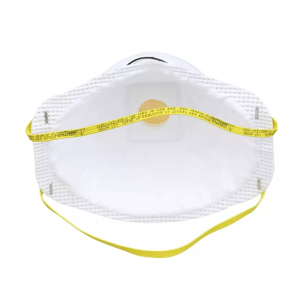 3M Universal Fit Nose Mask Cup-Shaped Standard Size White Braided Elastic for Dust Pollution Protection Use, 8511 (Pack of 5 Pcs)