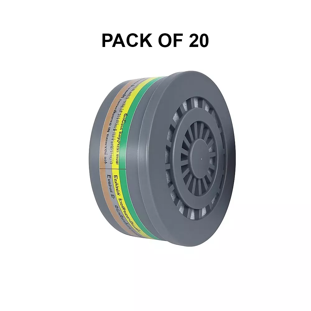 Venus OV Cartridge Grey Threaded Cartridge Design for V-500 Half Mask Use, V-7500 (Pack of 20 Pcs)