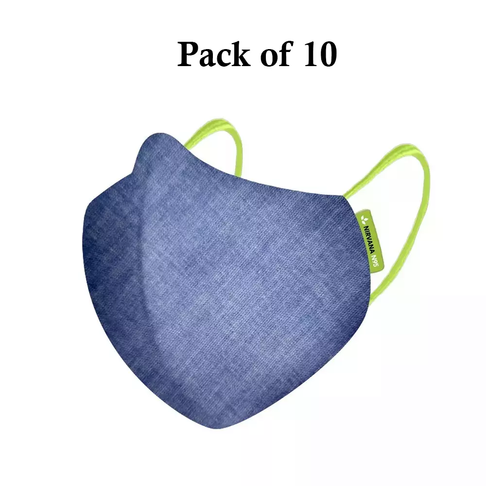 Nirvana N95 Anti-Pollution Mask Atlas Size Medium, NI1547 (Pack of 10 Pcs)