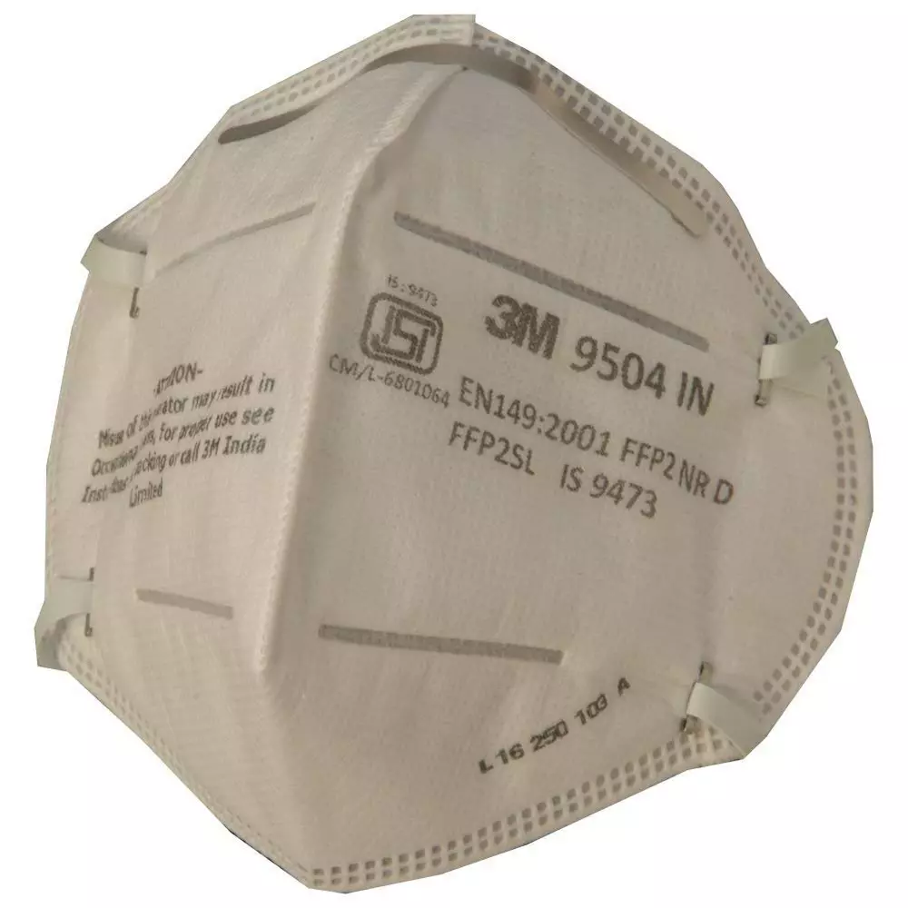 3M Particulate Respirator FFP2 Filter Class White, 9504IN FFP2 (Pack of 50)