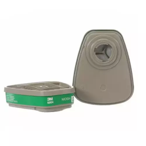 3M Ammonia & Methylamine Gas Cartridge Set Reusable Respirators for Face Mask Grey, 6004 (Pack of 5)