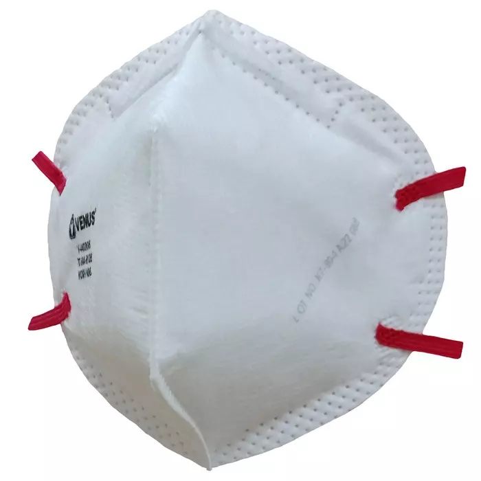 Venus V-4400 N95 Fold-Flat Particulate Respirator N95 Electrostatic PP-MB FFP1 S Filter Class White, 130404401 (Pack of 500)