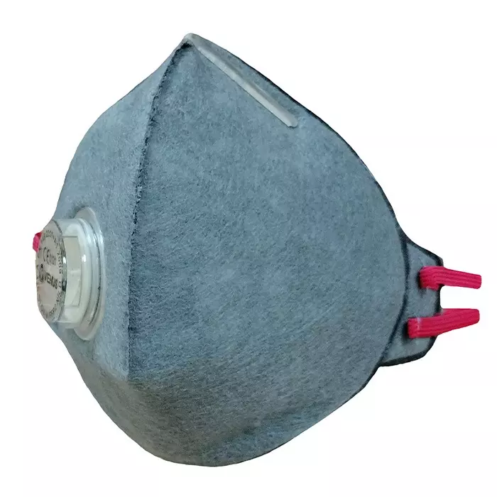 Venus FFP2 NR D Universal Fit Nose Mask with Volv Embedded Nose Clip C-Shaped Grey for Pollution Dust Protection Use, V-425 (Pack of 120 Pcs)