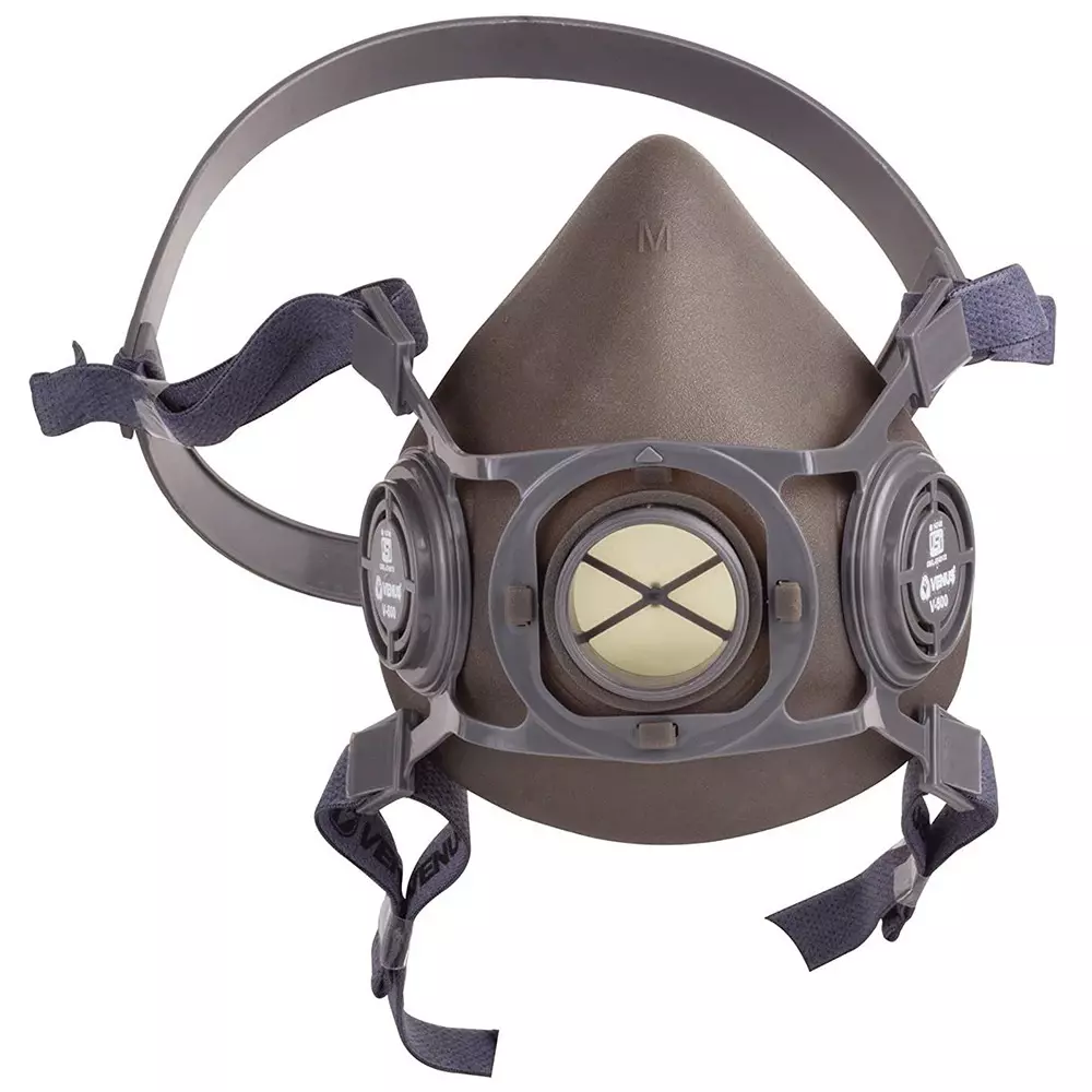 Venus Respirator Mask without Cartridge Grey for Ships & Sewage Use, V-500 (Pack of 20 Pcs)