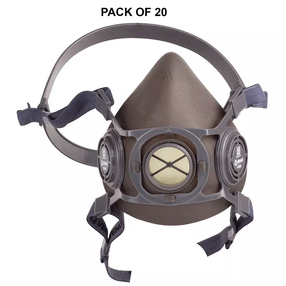 Venus Respirator Mask without Cartridge Grey for Ships & Sewage Use, V-500 (Pack of 20 Pcs)