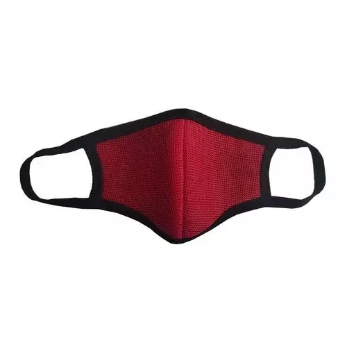 APS Face Mask Red and Black Color Non Printed Cotton & Polyester Net Material for Industrial Safety and Anti Pollution, APS FM-01