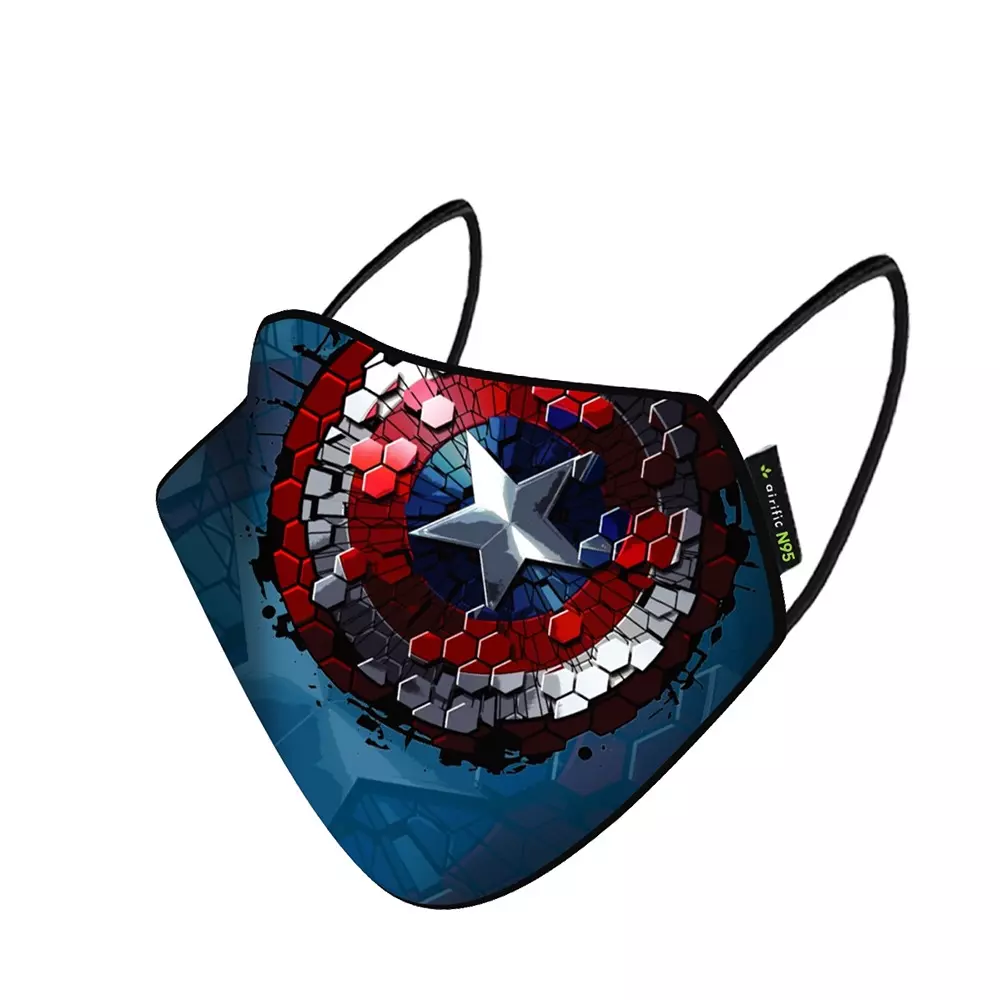 Airific Marvel Anti Pollution Mask Captain America Shield - Medium