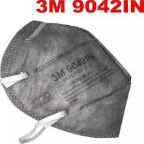 3M Universal Fit Nose Mask Cup-Shaped Small Size Grey Non-Woven for Dust Pollution Protection Use, 9042 (Pack of 120 Pcs)