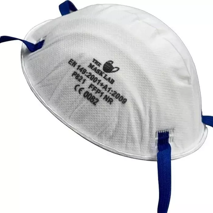 The Mask Lab FFP1 Mask Cup White Ergonomic Cup Design for Viral Infections, P821 (Pack of 20 Pcs)