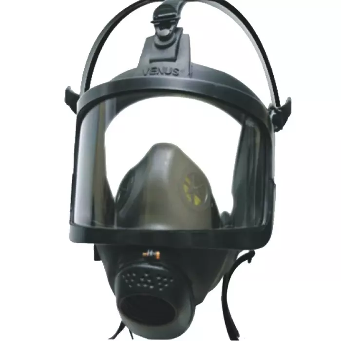 Venus Fullpiece Face Mask without Cartridge Black for Ships & Sewage Use, V-666