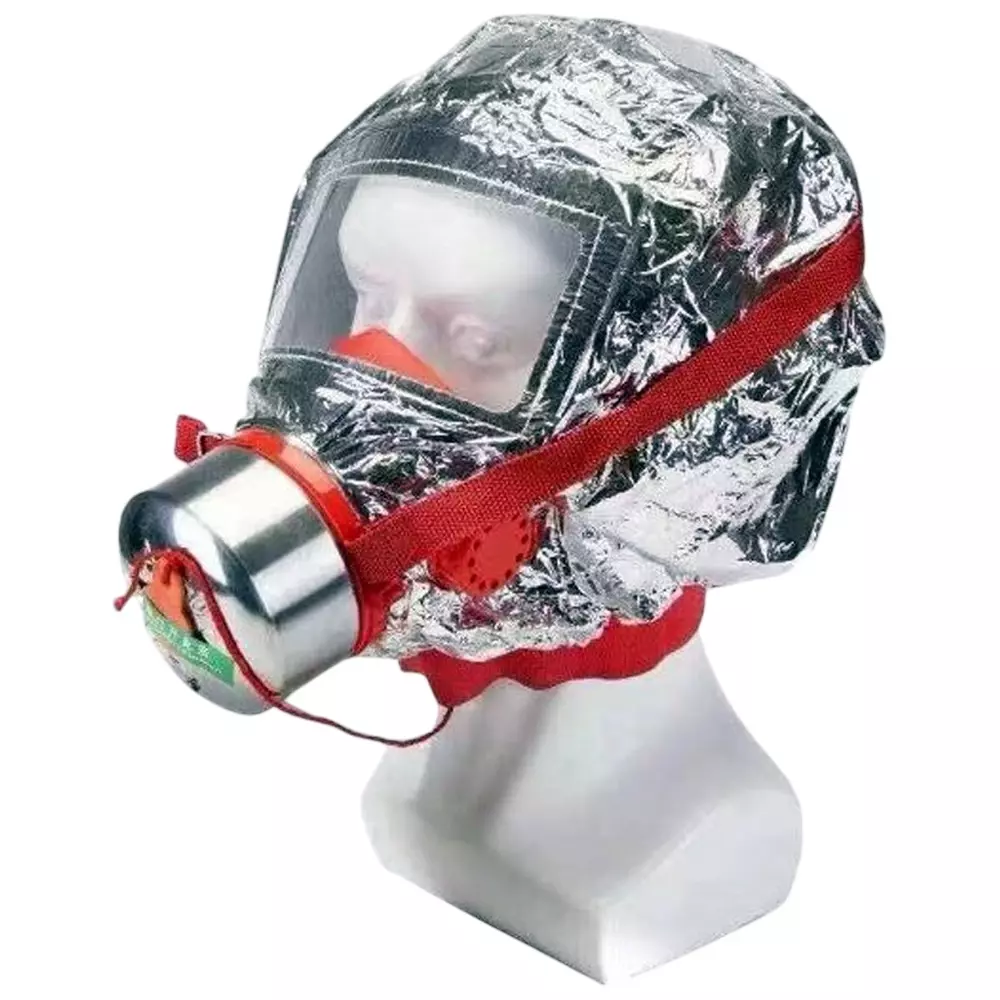 The Mask Lab Fire Escape Mask 30 min Survivel Round Shape Silver Anti Fog & Heat Resistant