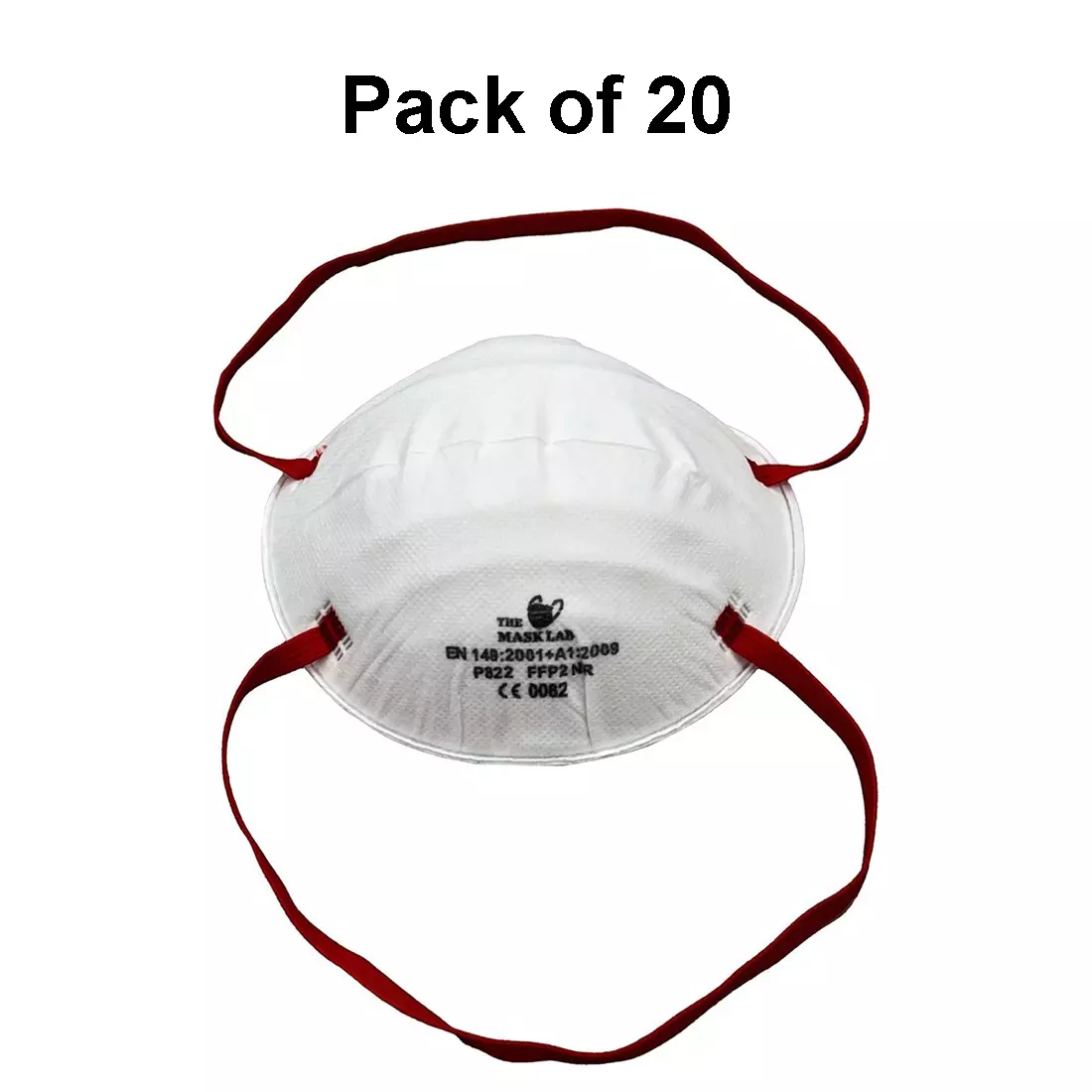 The Mask Lab FFP2 Mask Cup White Ergonomic Cup Design for Viral Infections, P822 (Pack of 20 Pcs)
