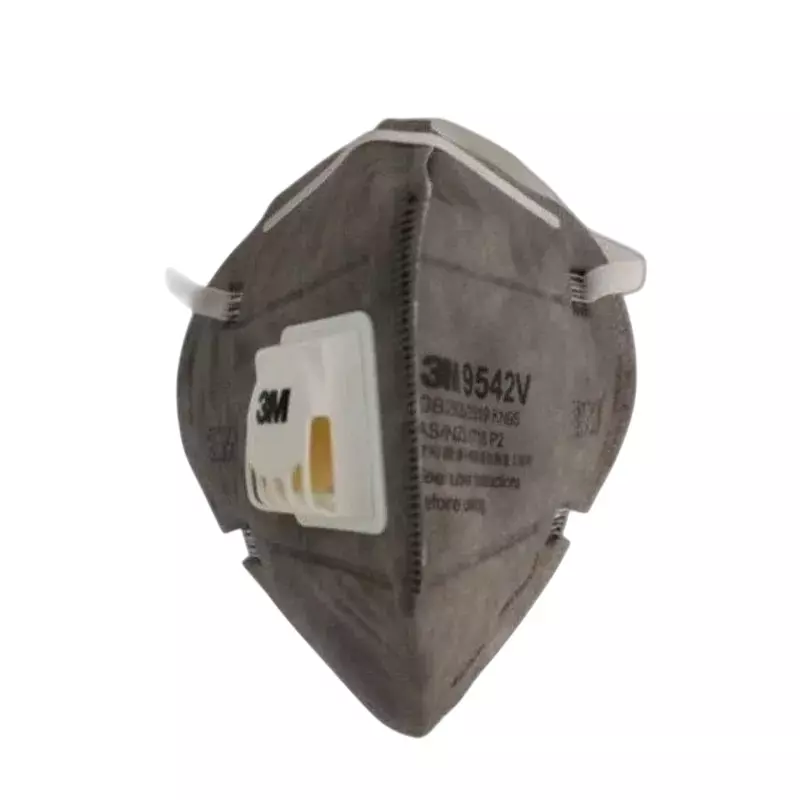 3M Respirator Mask With Valve Cup Shape Grey, 9542V (Pack of 25 Pcs)