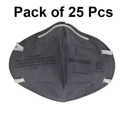 3-m-anti-pollution-flatfold-respiratior-mask-n-95-cup-shape-polypropylene-grey-9000ing-pack-of-25-pcs