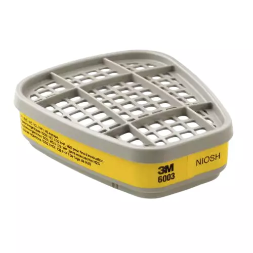 3M Organic Vapor/Acid Gas Cartridge for Face Mask Grey, 6003 (Pack of 5)