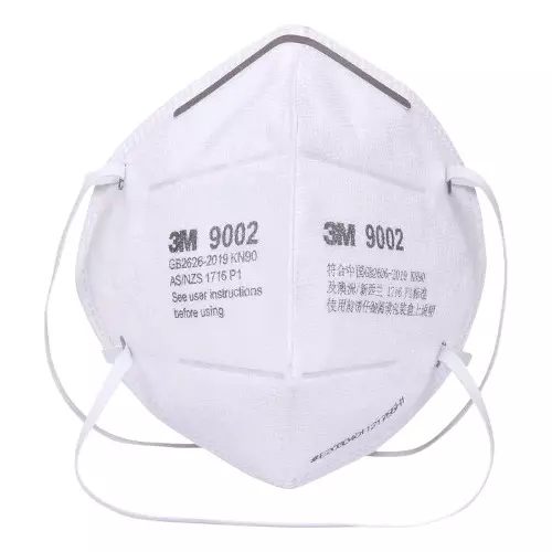 3M Respirator Face Mask KN90 Filter Class White, 9002 KN90 (Pack of 50)