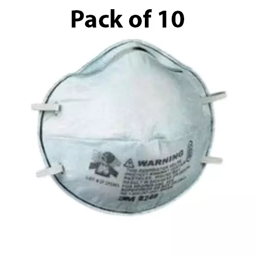 3M Particulate Respirator Cup Type R95 Class Grey Free Size, 8246 (Pack of 10)