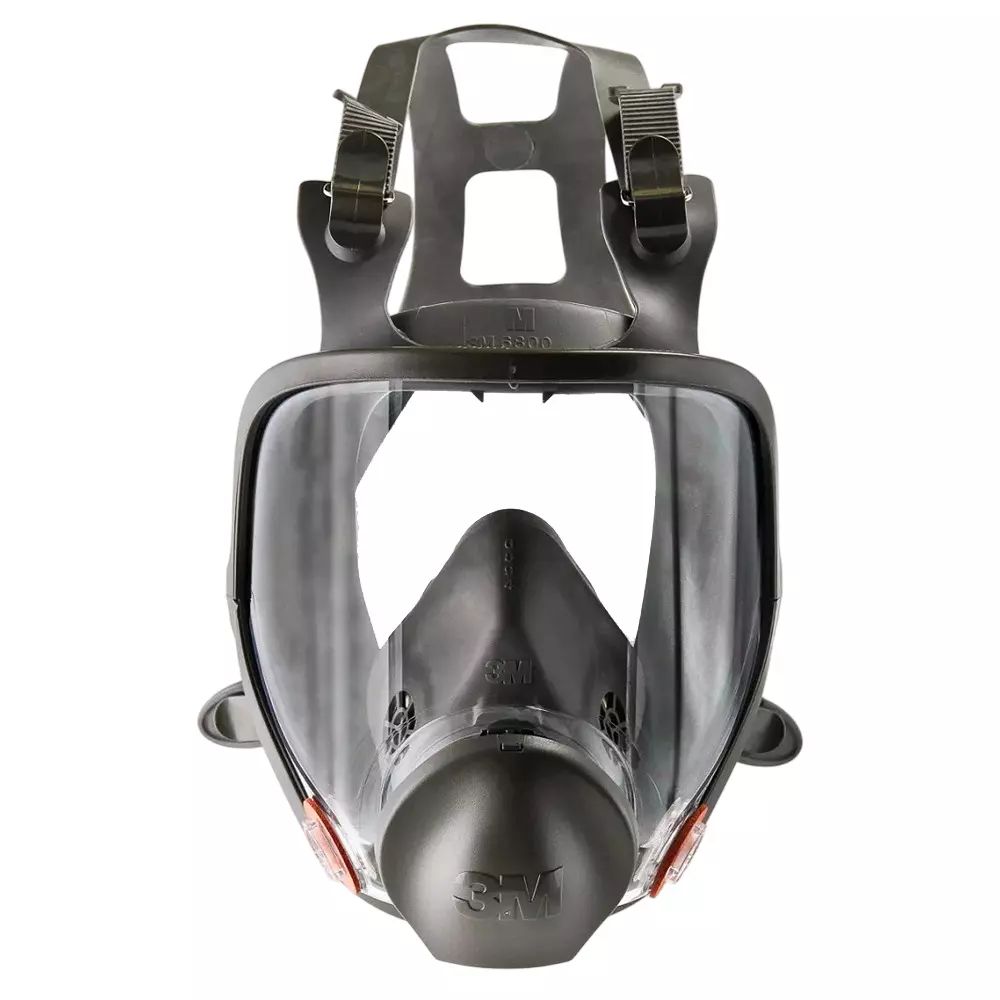 3M Full Facepiece Reusable Respirator Meduim Size Black Silicone, Thermoplastic Elastomer (TPE) for Fighting & Rescue Operations Use, 6800 (Pack of 1 Pcs)