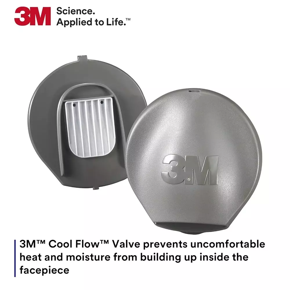 3M Full Facepiece Reusable Respirator Meduim Size Black Silicone, Thermoplastic Elastomer (TPE) for Fighting & Rescue Operations Use, 6800 (Pack of 1 Pcs)