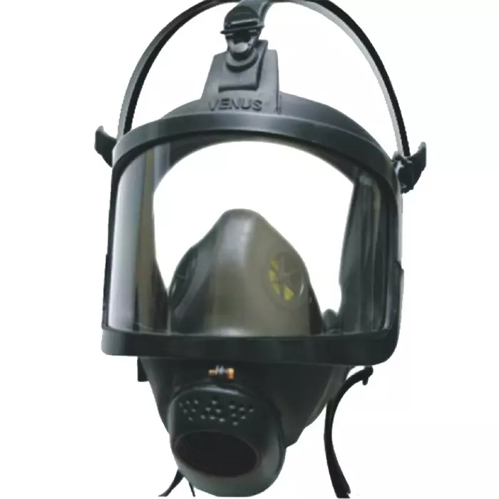 Venus Fullpiece Face Mask with Cartridge Black for Ships & Sewage Use, V-666