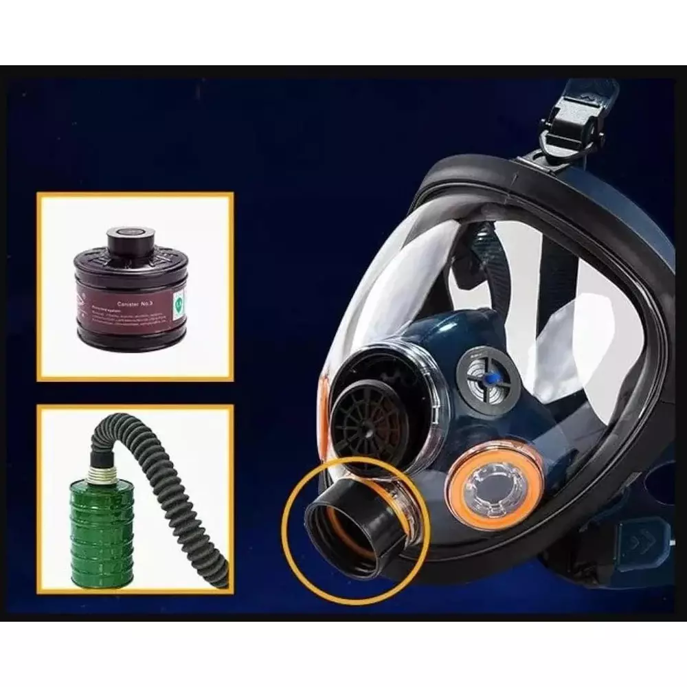 The Mask Lab Full Face Gas Mask Without Filter Black, S100