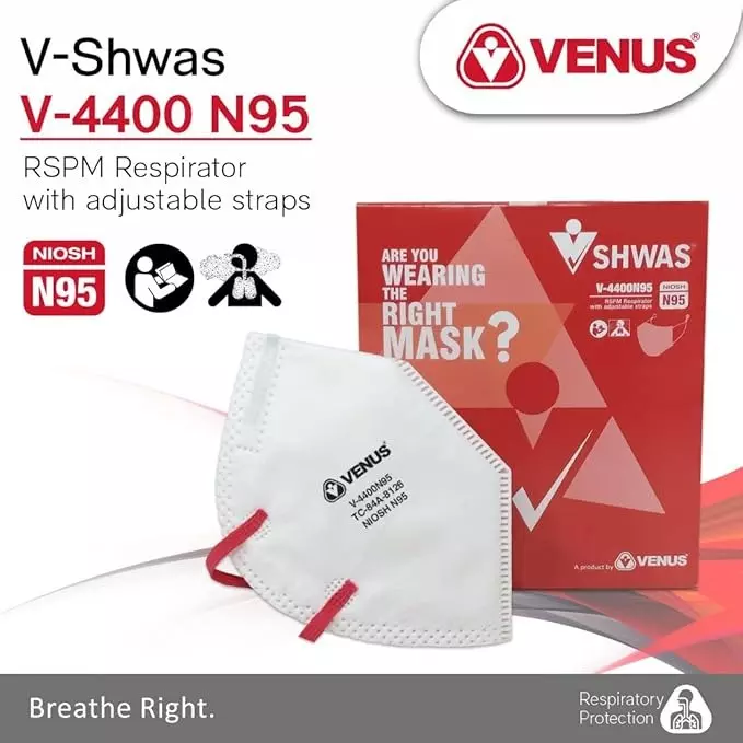 venus-v-4400-niosh-n95-face-mask-textile-elastic-irritation-free-disposable-white-free-size-130404501-pack-of-25