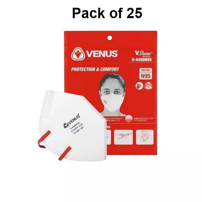 venus-v-4400-niosh-n95-face-mask-textile-elastic-irritation-free-disposable-white-free-size-130404501-pack-of-25